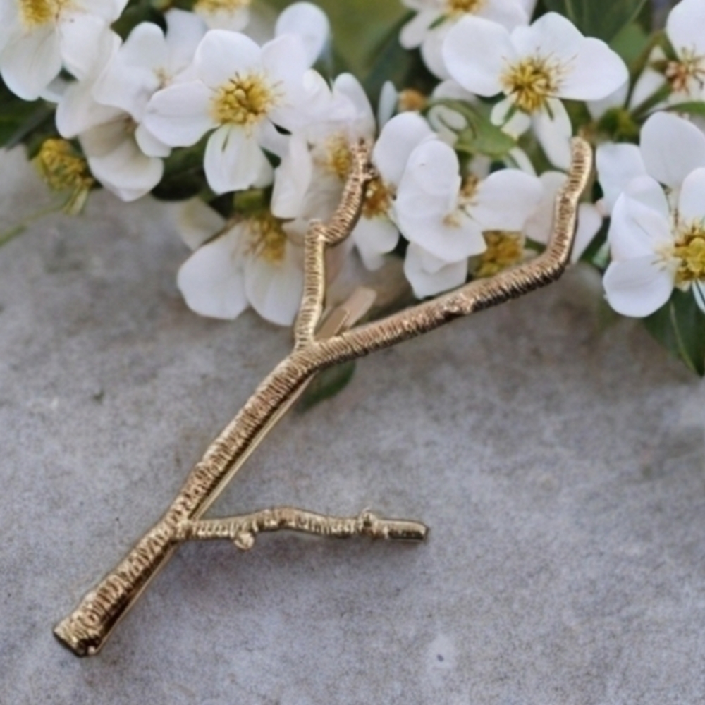 ANTHROPOLOGIE GOLDEN BRANCH HAIR PIN 2